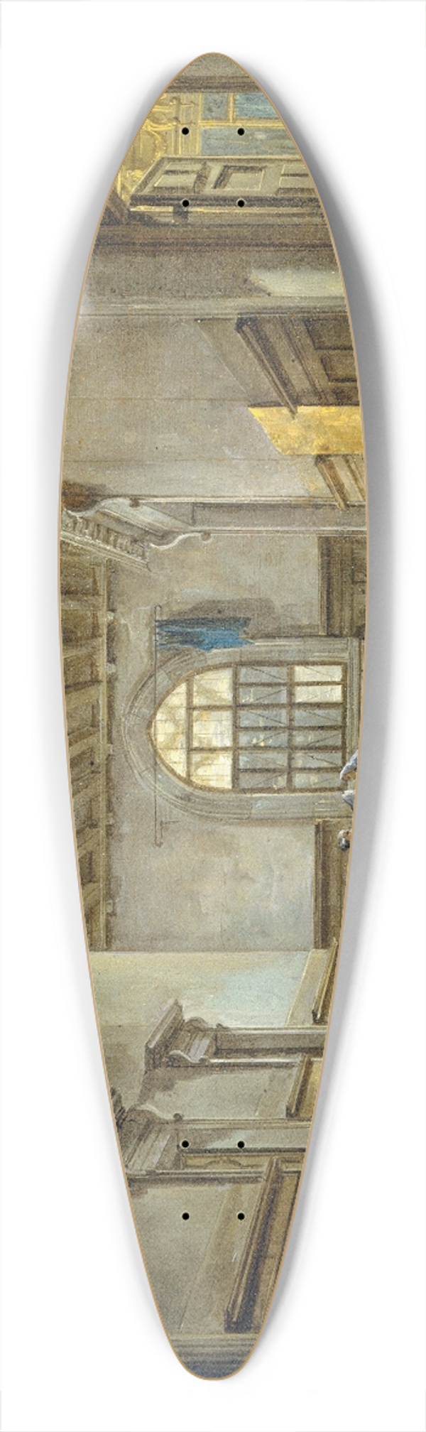 Francesco Guardi - The Antechamber of the Sala del Maggior Consiglio 39.3 inch art pintail longboard deck