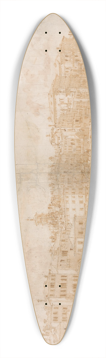Francesco Guardi - The Grand Canal above the Rialto 39.3 inch art pintail longboard deck