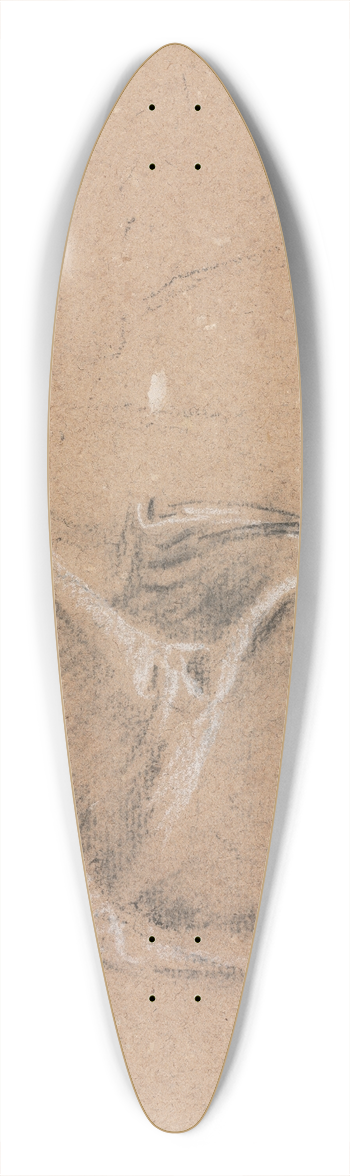 Francesco Lorenzi - Drapery study 39.3 inch art pintail longboard deck