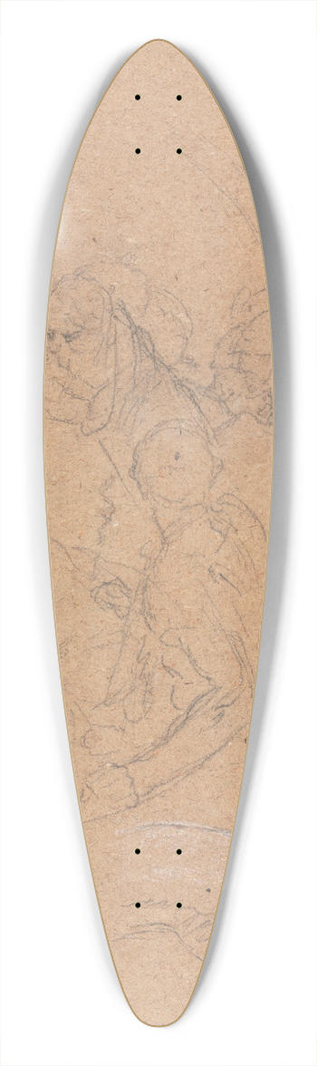 Francesco Lorenzi - Figures in a roundel with study of a hand 39.3 inch art pintail longboard deck