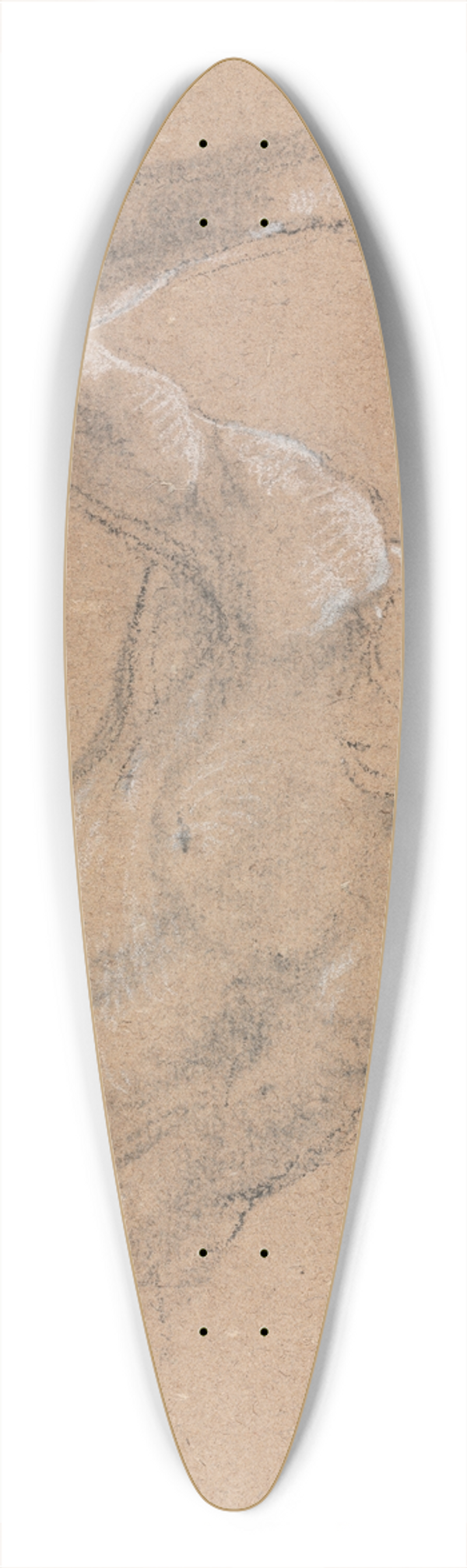 Francesco Lorenzi - Verona Sketchbook :Male nude with upraised right arm (page 32) 39.3 inch art pintail longboard deck