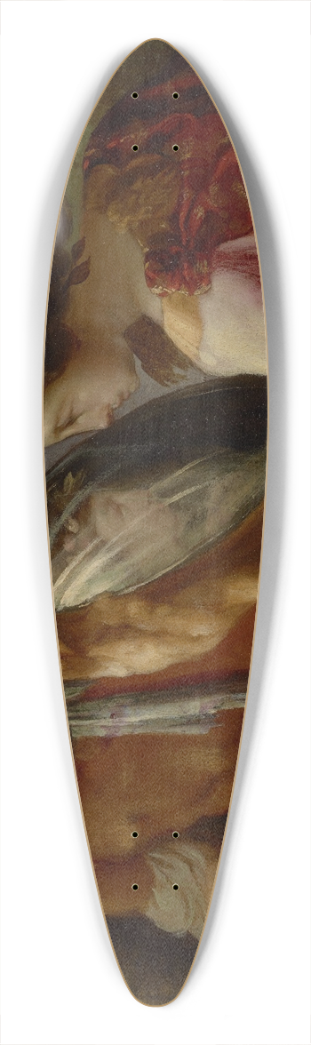 Francesco Maffei - Rinaldo and the Mirror-Shield 39.3 inch art pintail longboard deck