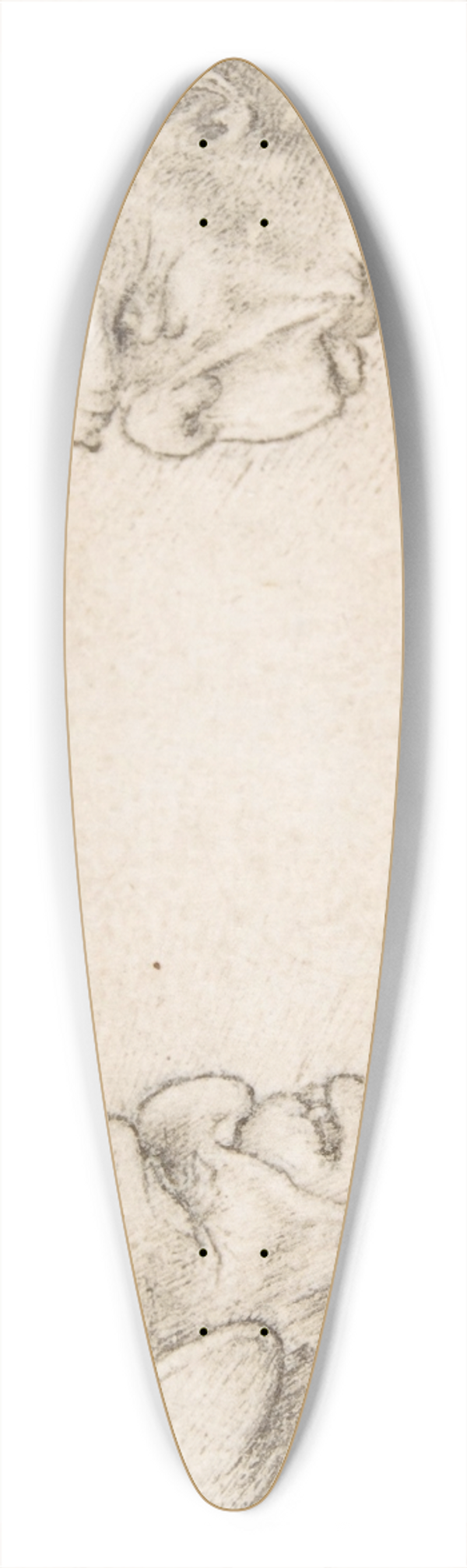 Francesco Melzi - A Grotesque Couple; Old Woman with an Elaborate Headdress and Old Man with Large Ears and Lacking a Chin 39.3 inch art pintail longboard deck Francesco Melzi - A Grotesque Couple; Old Woman with an Elaborate Headdress and Old Man with Large Ears and Lacking a Chin 39.3 inch art pintail longboard deck