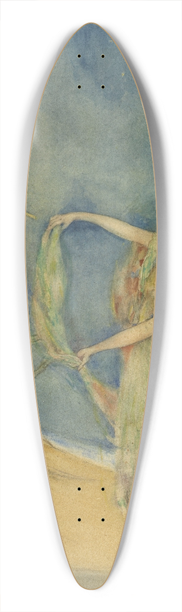 Frances Comstock - Fairy Dancing 39.3 inch art pintail longboard deck