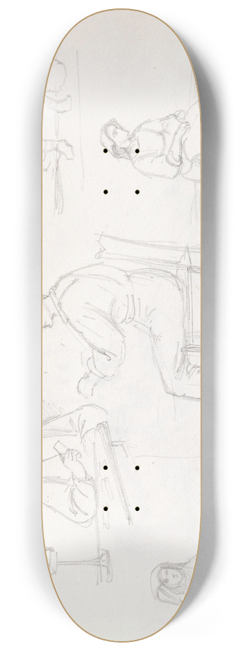 Adolph Tidemand - P kaf i Terracina 8.25 inch art skate deck