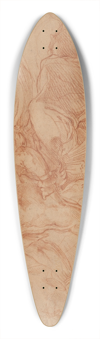 Francesco Primaticcio - Centaur and Lapith 39.3 inch art pintail longboard deck