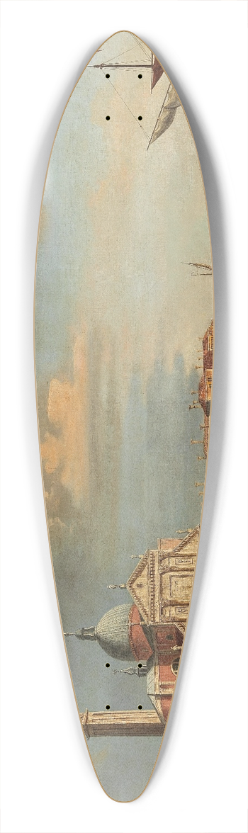 Francesco Tironi - The Bacino di San Marco with San Giorgio Maggiore, Venice 39.3 inch art pintail longboard deck