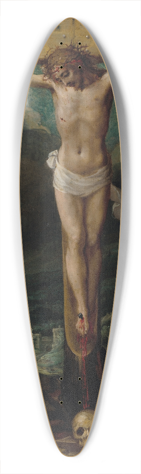 Francesco Vanni - La Crucifixion 39.3 inch art pintail longboard deck
