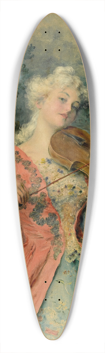 Francesco Vinea - The language of love 39.3 inch art pintail longboard deck