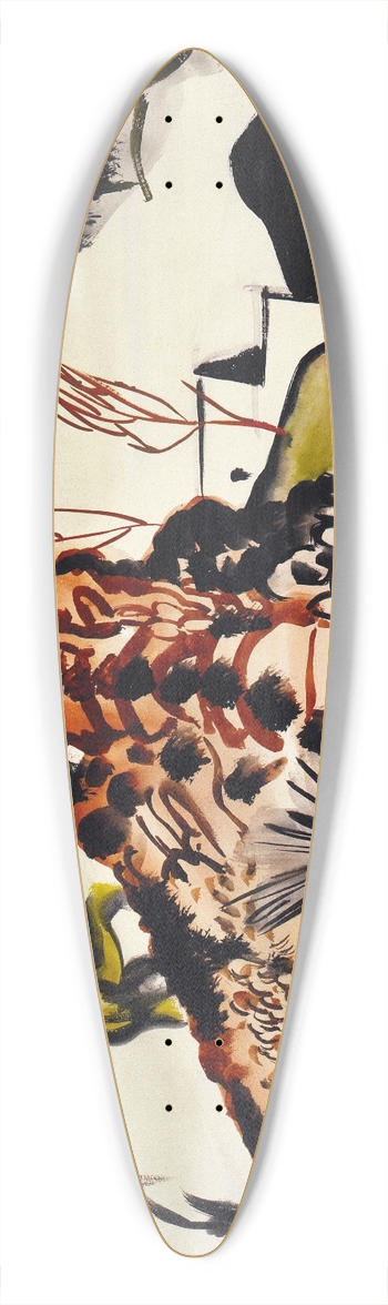 Frances Hodgkins - Road to the hills, Ibiza 39.3 inch art pintail longboard deck