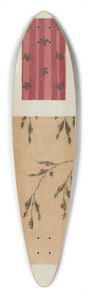 Frances Lichten - Materials from Patchwork Bedspread 39.3 inch art pintail longboard deck