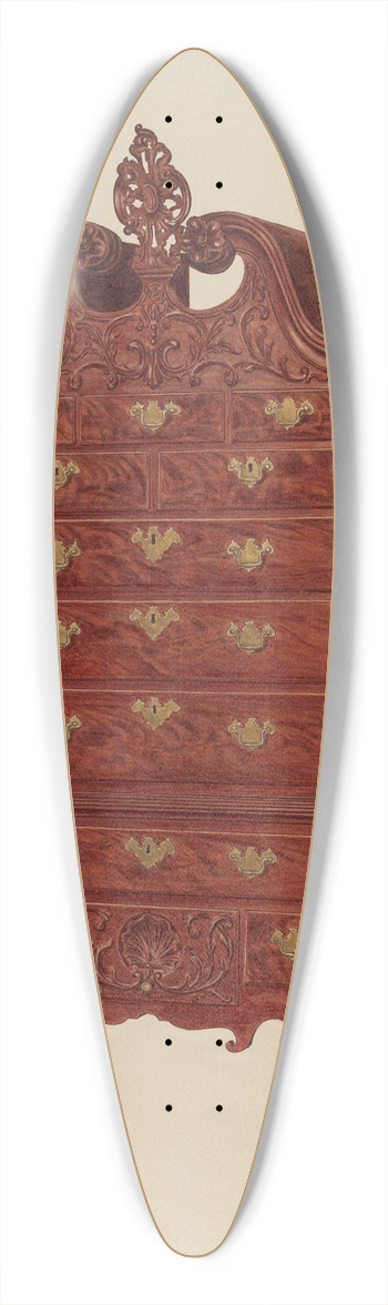Francis Borelli - Highboy 39.3 inch art pintail longboard deck