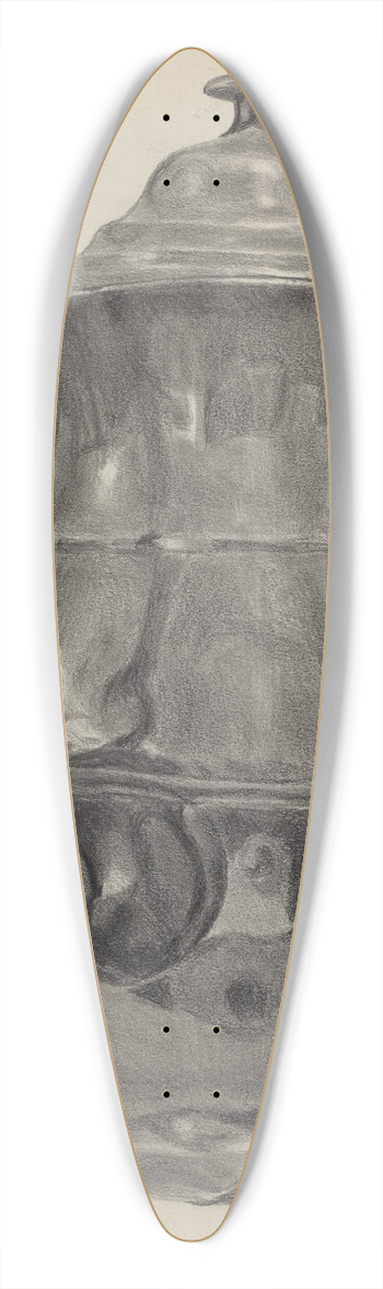Francis Borelli - Pewter Pitcher 39.3 inch art pintail longboard deck