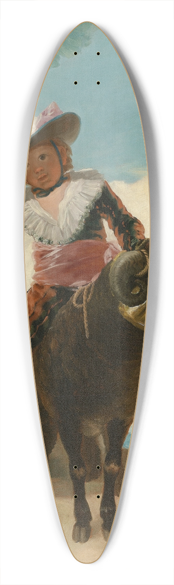 Francisco de Goya - Boy on a Ram 39.3 inch art pintail longboard deck