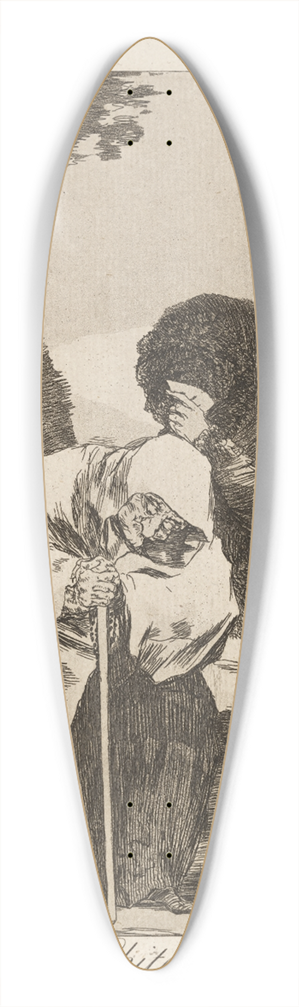 Francisco de Goya - Chiton. (Hush.) 39.3 inch art pintail longboard deck