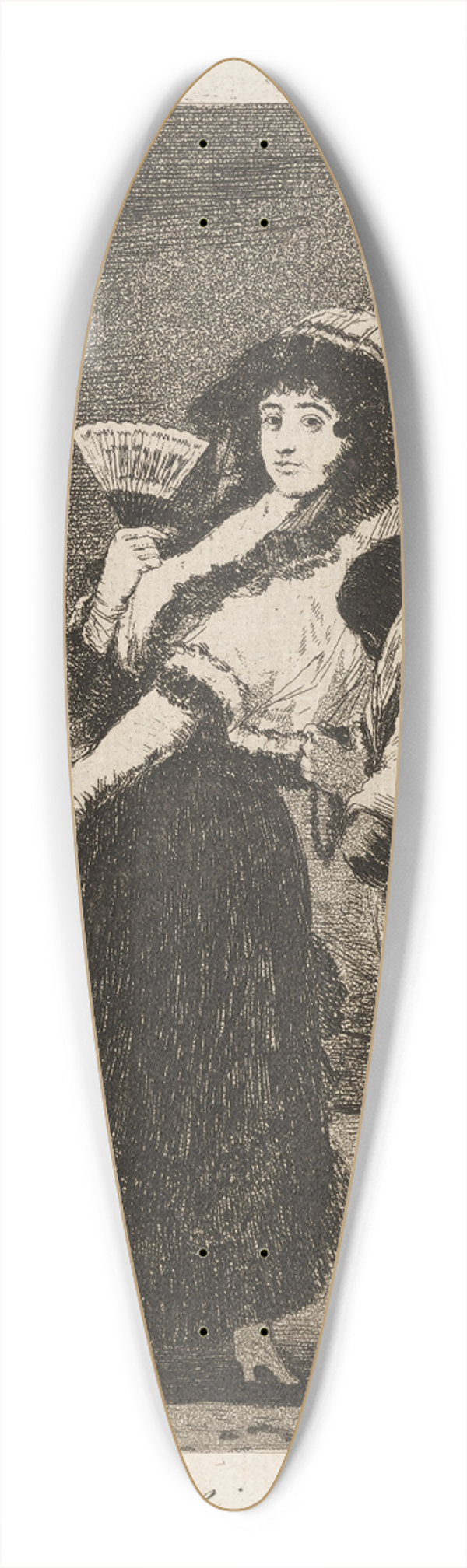 Francisco de Goya - Dios la perdone; Y era su madre. (For heavens sake; and it was her mother.) 39.3 inch art pintail longboard deck