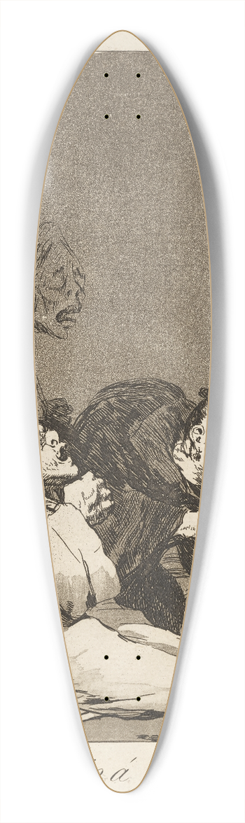 Francisco de Goya - Obsequio  el maestro. (A gift for the master.) 39.3 inch art pintail longboard deck
