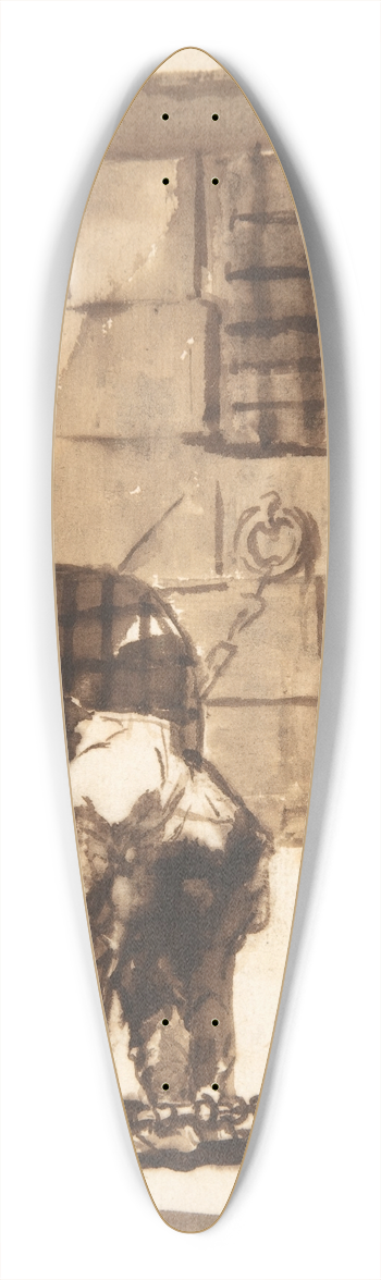 Francisco de Goya - Two prisoners in irons 39.3 inch art pintail longboard deck