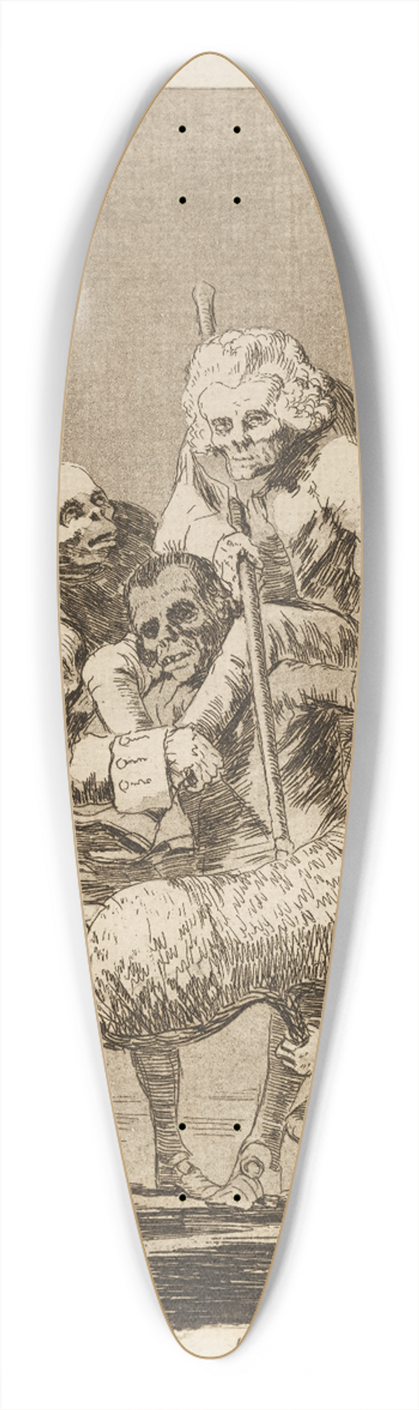 Francisco de Goya - Unos  otros. (What one does to another.) 39.3 inch art pintail longboard deck