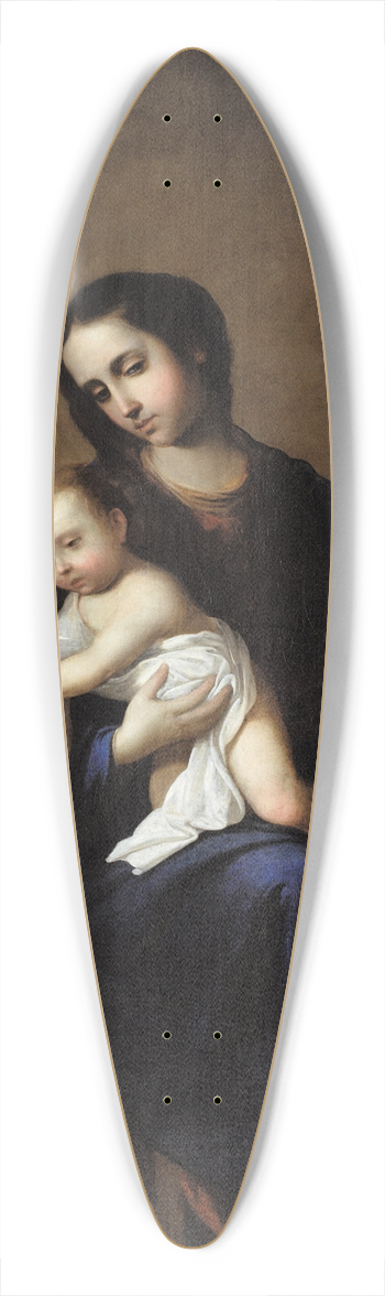 Francisco de Zurbarn - The Virgin And Child With The Infant St John The Baptist 39.3 inch art pintail longboard deck