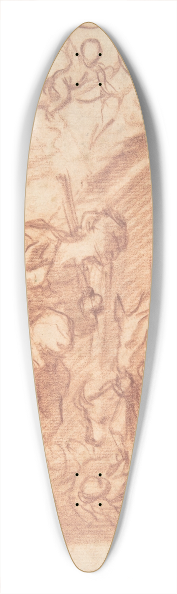 Francisco Vieira de Mattos - Adoration of the Shepherds 39.3 inch art pintail longboard deck
