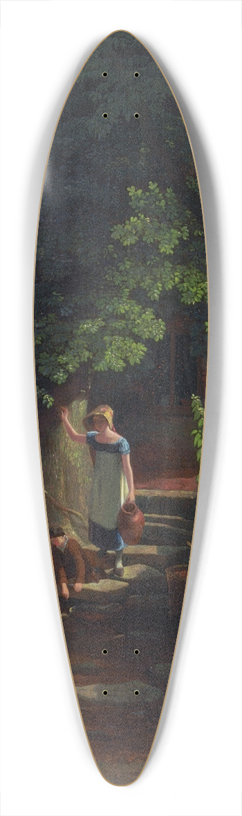 Francis Danby - Children by a Brook 39.3 inch art pintail longboard deck