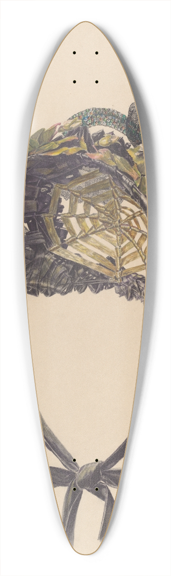 Francis Law Durand - Bonnet 39.3 inch art pintail longboard deck
