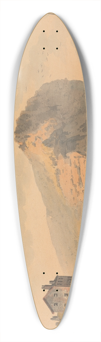 Francis Nicholson - Staithes, Yorkshire 39.3 inch art pintail longboard deck