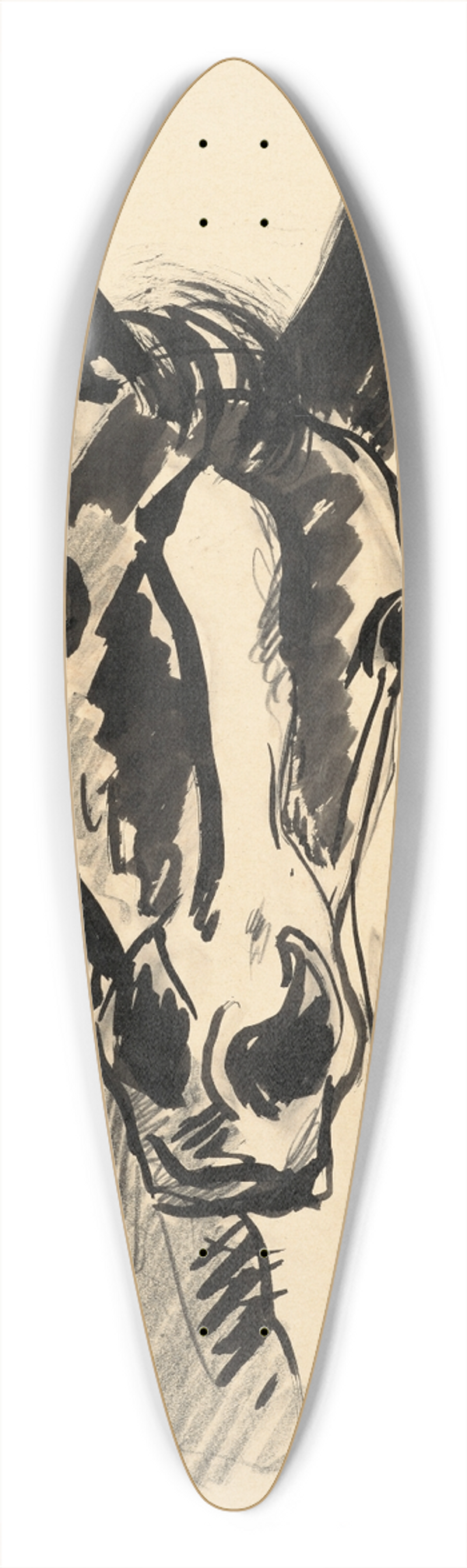 Francis Picabia - Tte de cheval 39.3 inch art pintail longboard deck