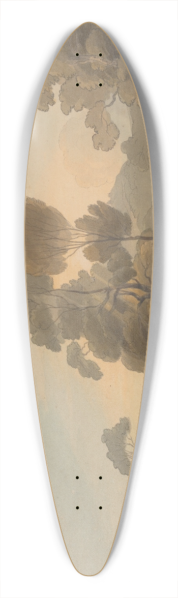 Francis Towne - On the Dee 39.3 inch art pintail longboard deck