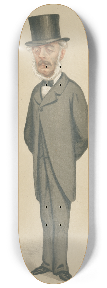 Carlo Pellegrini - Politicians  Amends. The Rt. Hon. Stephen Cave. October 3, 1874 8.25 inch art skate deck
