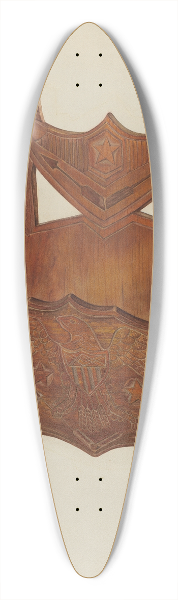 Frank Budash - Hanging Comb Rack 39.3 inch art pintail longboard deck