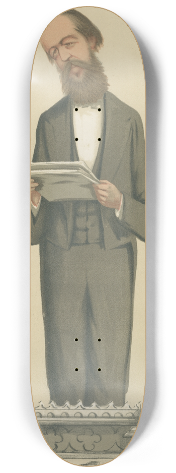 Carlo Pellegrini - Politicians  Order, Order. Mr. Henry Cecil Raikes. 17 April 1875 8.25 inch art skate deck