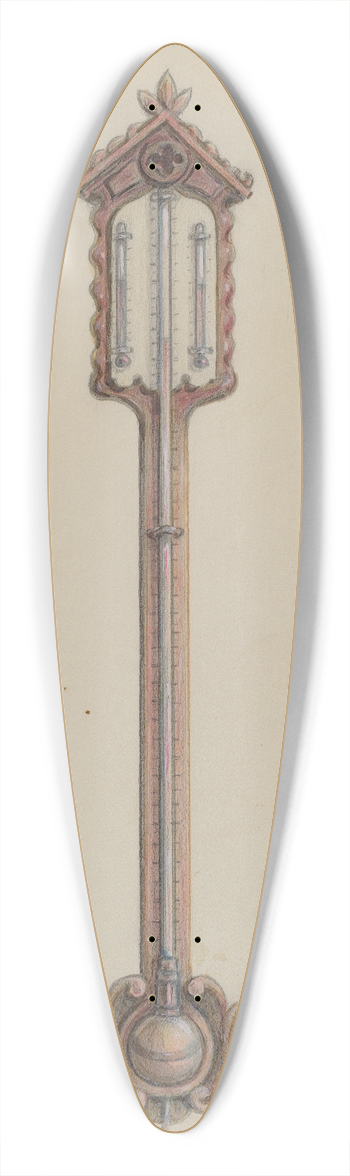 Franklin C. Moyan - Thermometer 39.3 inch art pintail longboard deck