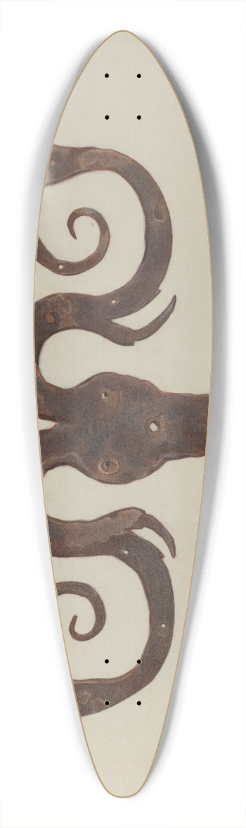 Franklyn Syres - Moravian Hinge 39.3 inch art pintail longboard deck