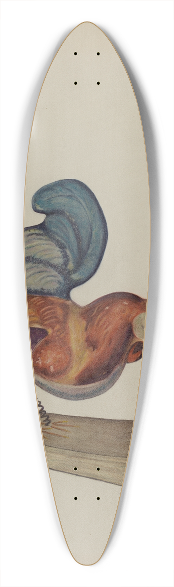 Frank McEntee - Pa. German Squeak Toy Rooster 39.3 inch art pintail longboard deck