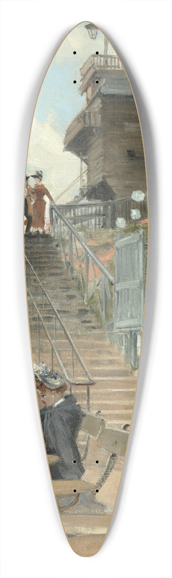 Frank Myers Boggs - Le Moulin de la Galette 39.3 inch art pintail longboard deck