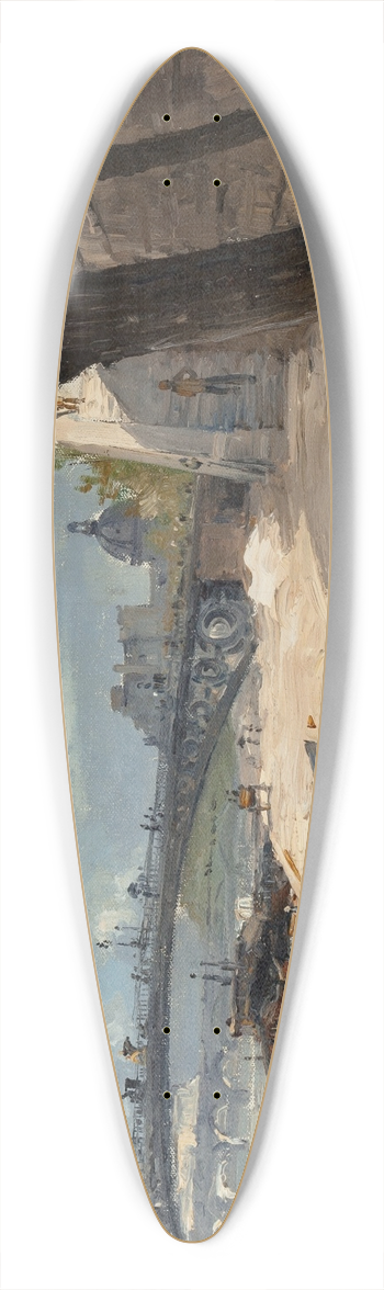 Frank Myers Boggs - Un quai prs de Pont des Saints-Pres 39.3 inch art pintail longboard deck