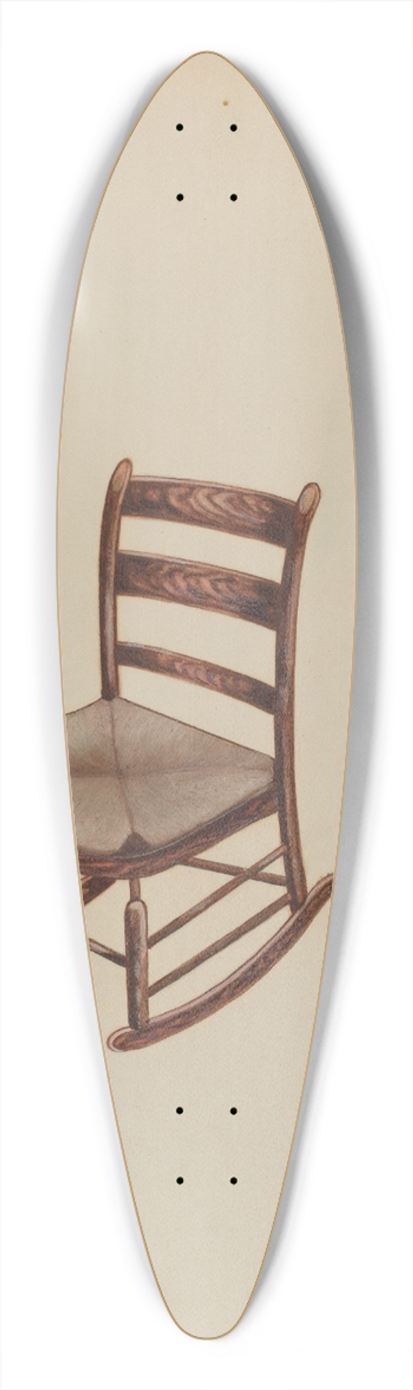 Frank Nelson - Colonial Rocker 39.3 inch art pintail longboard deck