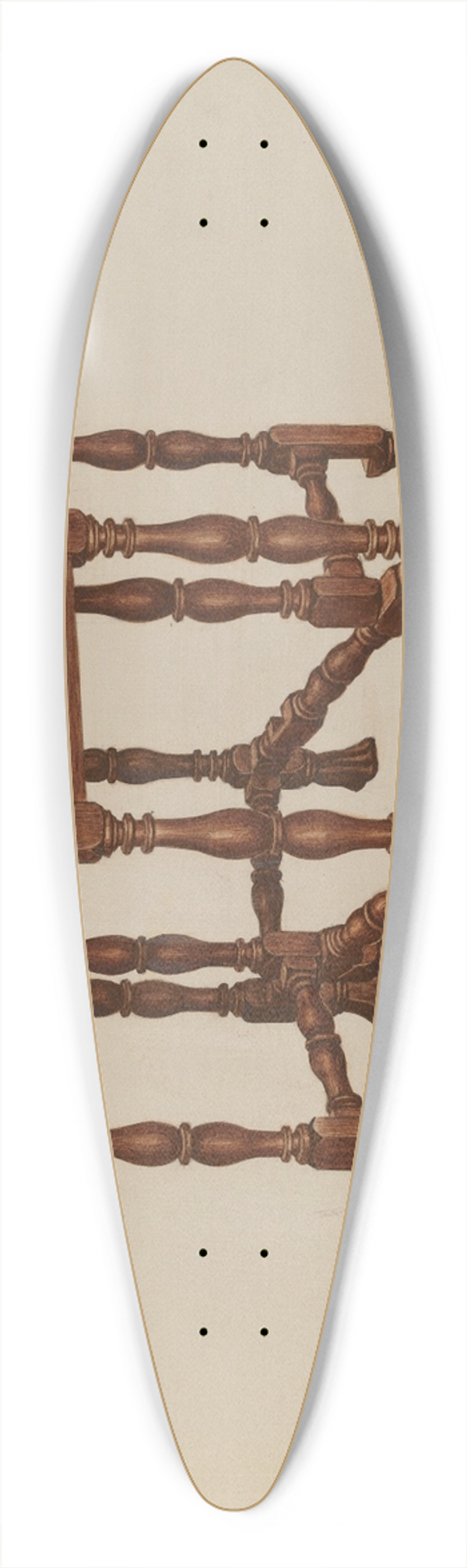 Frank Wenger - Gate-legged Table 39.3 inch art pintail longboard deck