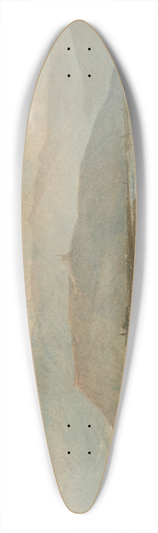 Frank William Warwick Topham - Coastal Landscape 39.3 inch art pintail longboard deck