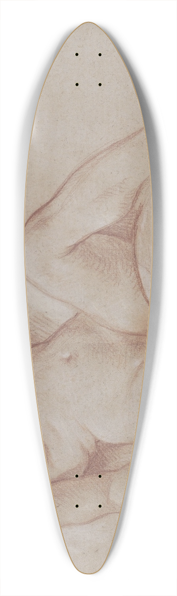 Franois Boucher - Female Nude on a Dolphin 39.3 inch art pintail longboard deck