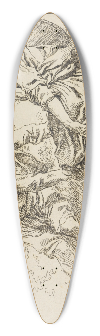 Franois Boucher - Figure studies 39.3 inch art pintail longboard deck
