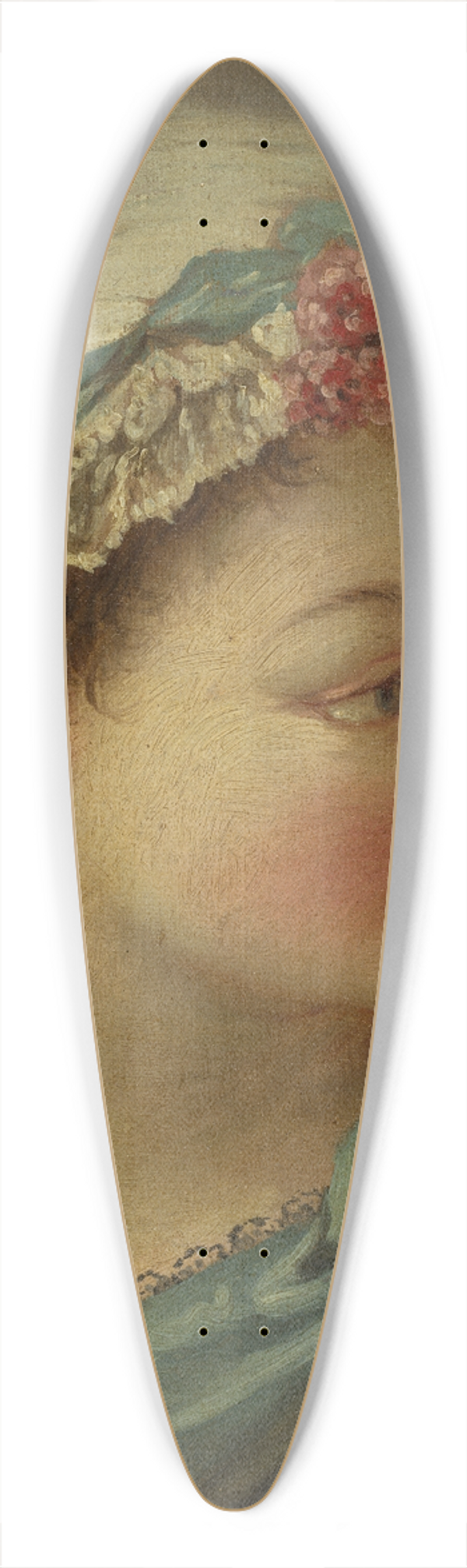 Franois Boucher - Head of a Young Woman 39.3 inch art pintail longboard deck