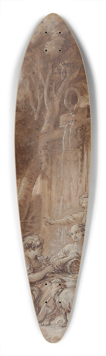 Franois Boucher - Pastorale au flteur 39.3 inch art pintail longboard deck