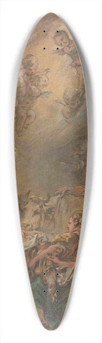 Franois Boucher - The Adoration of the Shepherds 39.3 inch art pintail longboard deck