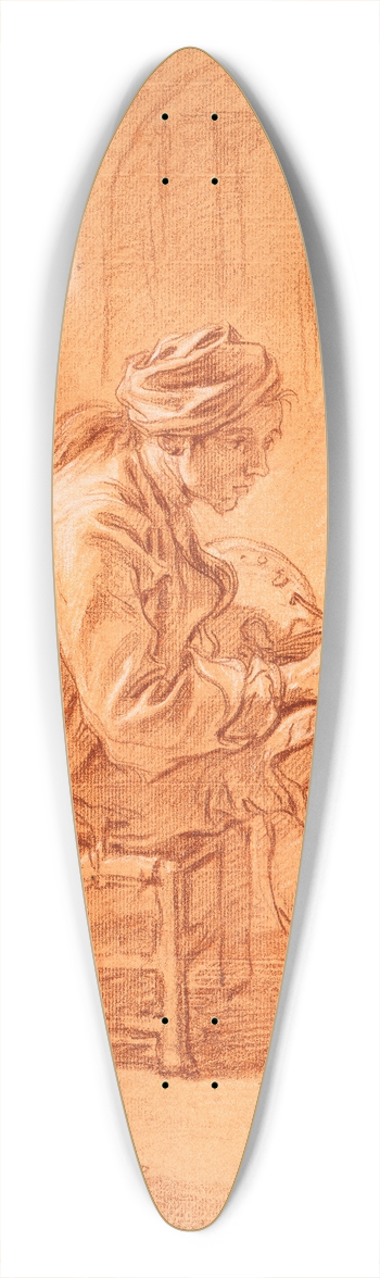 Franois Boucher - The Artist in His Studio 39.3 inch art pintail longboard deck