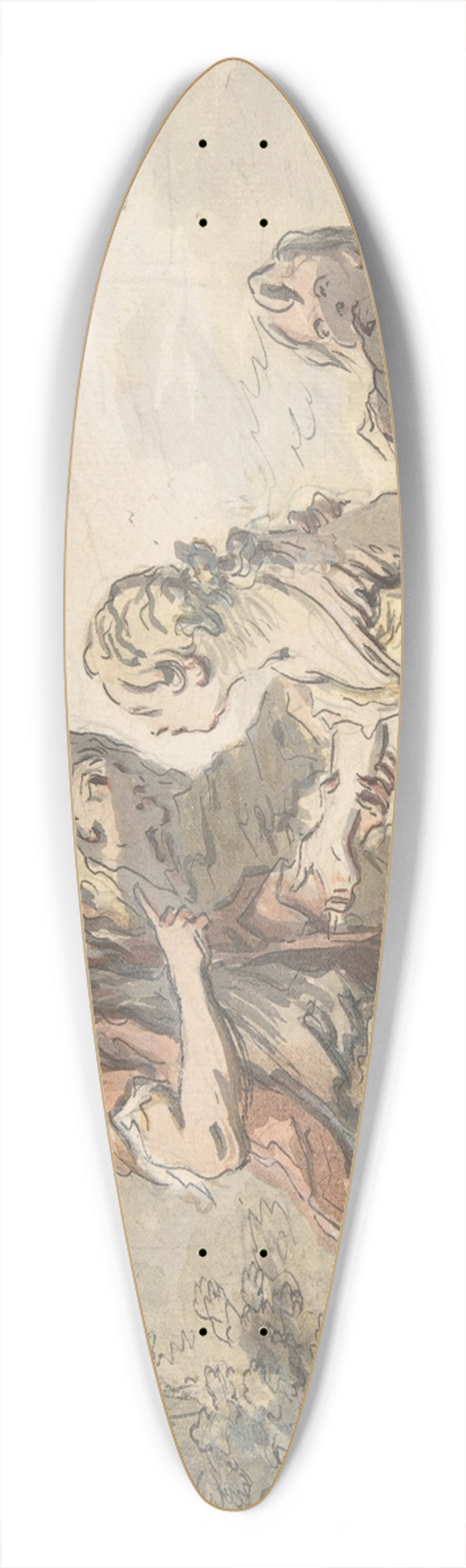 Franois Boucher - The Fortune Teller 39.3 inch art pintail longboard deck