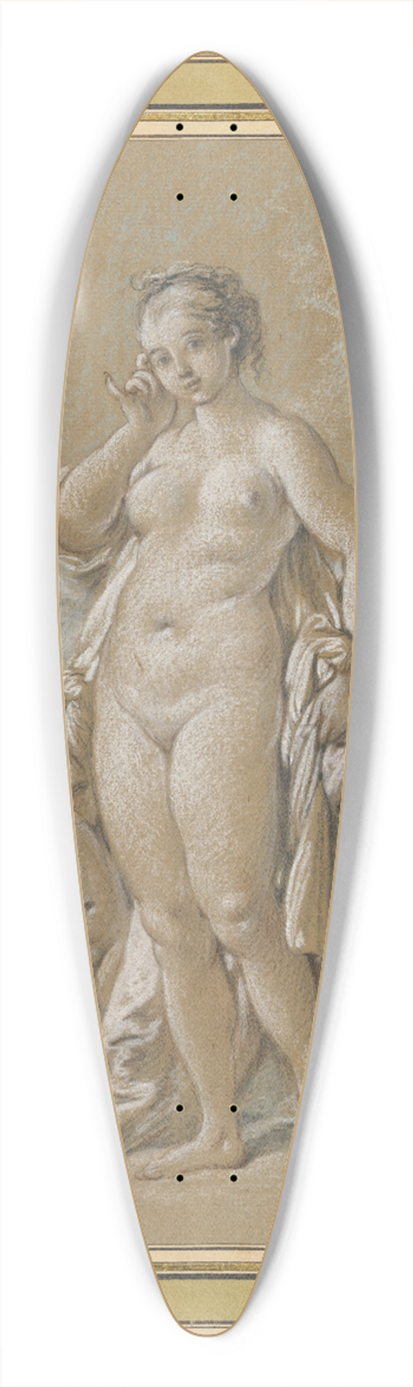 Franois Boucher - Venus and Cupid 39.3 inch art pintail longboard deck