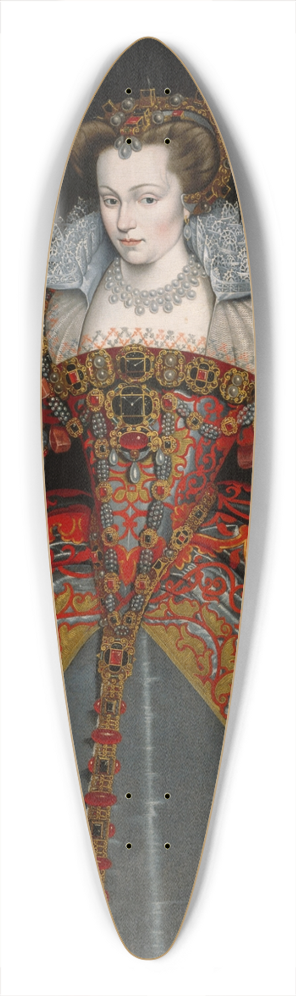 Franois Clouet - Louise de Lorraine 39.3 inch art pintail longboard deck